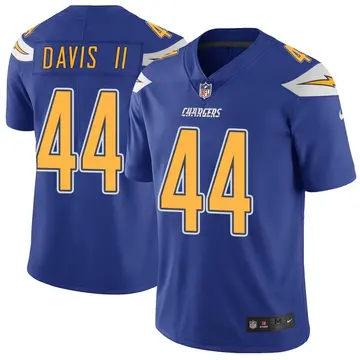 Nike Jamal Davis II Youth Limited Los Angeles Chargers Royal Color Rush Vapor Untouchable Jersey