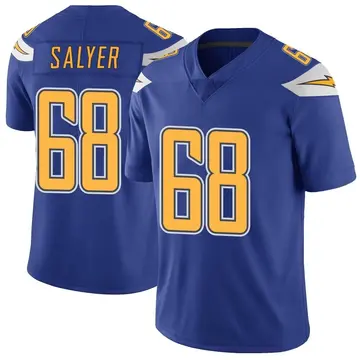 Nike Jamaree Salyer Men's Limited Los Angeles Chargers Royal Color Rush Vapor Untouchable Jersey