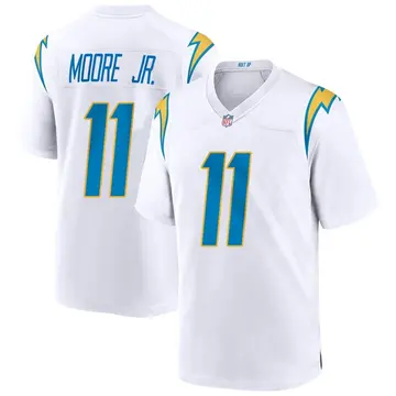 Nike Jason Moore Jr. Men's Game Los Angeles Chargers White Jersey