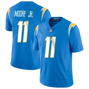 Nike Jason Moore Jr. Men's Limited Los Angeles Chargers Blue Powder Vapor Untouchable Alternate Jersey