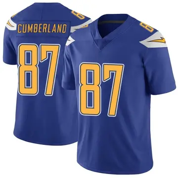 Nike Jeff Cumberland Men's Limited Los Angeles Chargers Royal Color Rush Vapor Untouchable Jersey