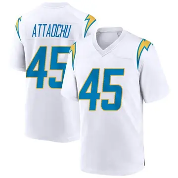 Nike Jeremiah Attaochu Men's Game Los Angeles Chargers White Jersey
