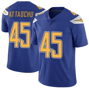 Nike Jeremiah Attaochu Men's Limited Los Angeles Chargers Royal Color Rush Vapor Untouchable Jersey