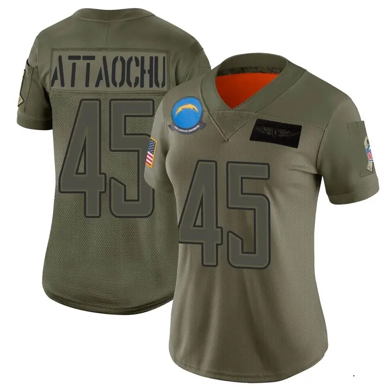 Nike Jeremiah Attaochu Women's Limited Los Angeles Chargers Camo 2019 Salute to Service Jersey