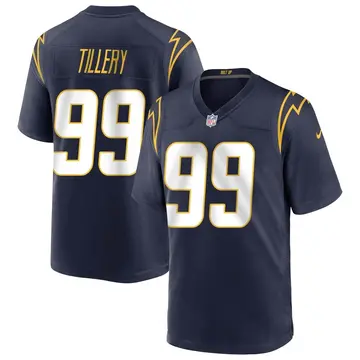 Nike Jerry Tillery Men's Game Los Angeles Chargers Navy Team Color Jersey