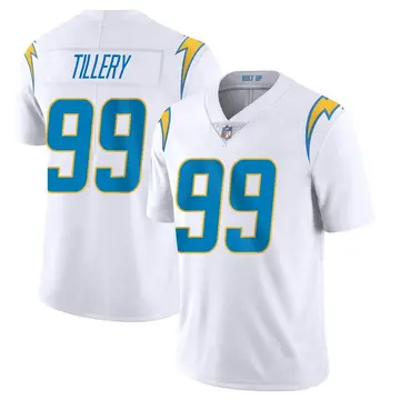 Nike Jerry Tillery Men's Limited Los Angeles Chargers White Vapor Untouchable Jersey