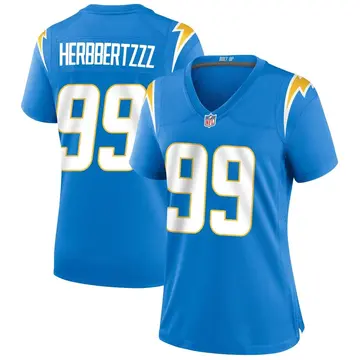 Nike Jerry Tillery Women's Game Los Angeles Chargers Blue Powder Alternate Jersey