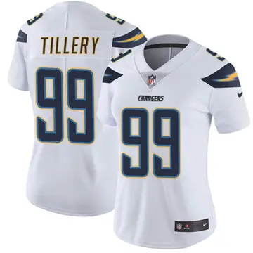 Nike Jerry Tillery Women's Limited Los Angeles Chargers White Vapor Untouchable Jersey