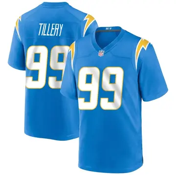 Nike Jerry Tillery Youth Game Los Angeles Chargers Blue Powder Alternate Jersey