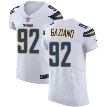 Nike Joe Gaziano Men's Elite Los Angeles Chargers White Vapor Untouchable Jersey