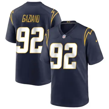 Nike Joe Gaziano Men's Game Los Angeles Chargers Navy Team Color Jersey