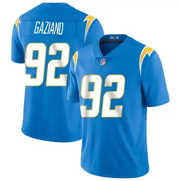 Nike Joe Gaziano Men's Limited Los Angeles Chargers Blue Powder Vapor Untouchable Alternate Jersey