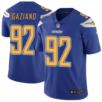 Nike Joe Gaziano Men's Limited Los Angeles Chargers Royal Color Rush Vapor Untouchable Jersey