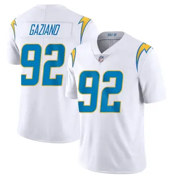 Nike Joe Gaziano Men's Limited Los Angeles Chargers White Vapor Untouchable Jersey