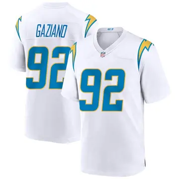 Nike Joe Gaziano Youth Game Los Angeles Chargers White Jersey