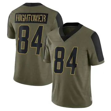 Nike John Hightower Men's Limited Los Angeles Chargers Olive 2021 Salute To Service Jersey