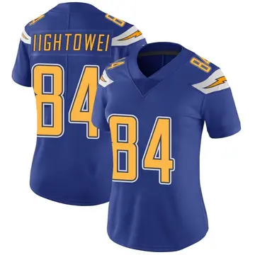 Nike John Hightower Women's Limited Los Angeles Chargers Royal Color Rush Vapor Untouchable Jersey