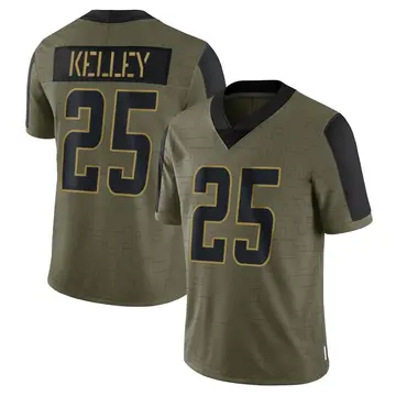 Nike Joshua Kelley Men's Limited Los Angeles Chargers Olive 2021 Salute To Service Jersey
