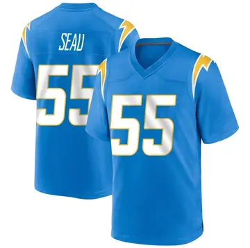 Nike Junior Seau Men's Game Los Angeles Chargers Blue Powder Alternate Jersey