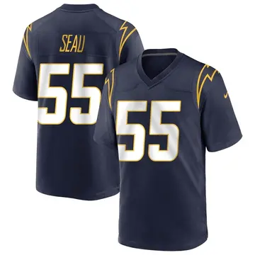 Nike Junior Seau Men's Game Los Angeles Chargers Navy Team Color Jersey