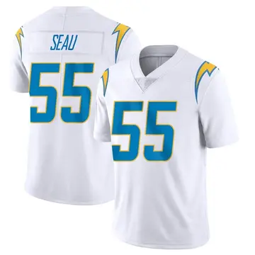Nike Junior Seau Men's Limited Los Angeles Chargers White Vapor Untouchable Jersey