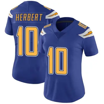 Nike Justin Herbert Women's Limited Los Angeles Chargers Royal Color Rush Vapor Untouchable Jersey