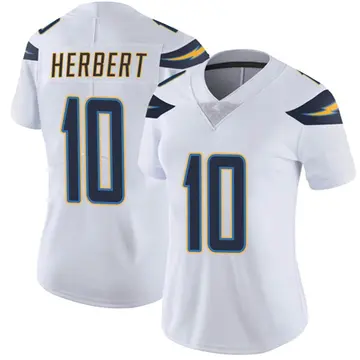 Nike Justin Herbert Women's Limited Los Angeles Chargers White Vapor Untouchable Jersey