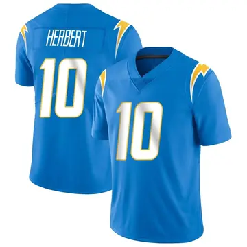 Nike Justin Herbert Youth Limited Los Angeles Chargers Blue Powder Vapor Untouchable Alternate Jersey