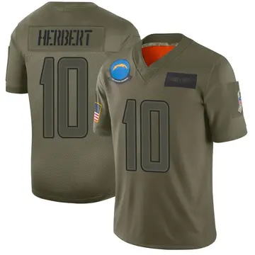 Nike Justin Herbert Youth Limited Los Angeles Chargers Camo 2019 Salute to Service Jersey
