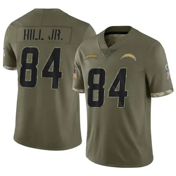 Nike KJ Hill Jr. Men's Limited Los Angeles Chargers Olive 2022 Salute To Service Jersey