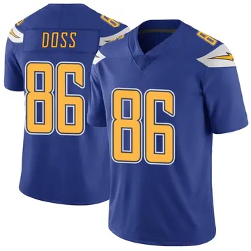 Nike Keelan Doss Men's Limited Los Angeles Chargers Royal Color Rush Vapor Untouchable Jersey