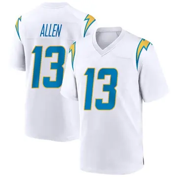 Nike Keenan Allen Men's Game Los Angeles Chargers White Jersey