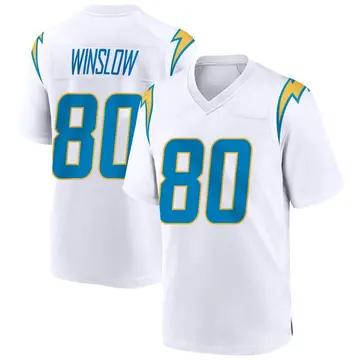 Nike Kellen Winslow Men's Game Los Angeles Chargers White Jersey