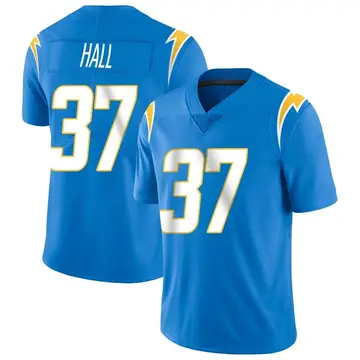 Nike Kemon Hall Men's Limited Los Angeles Chargers Blue Powder Vapor Untouchable Alternate Jersey