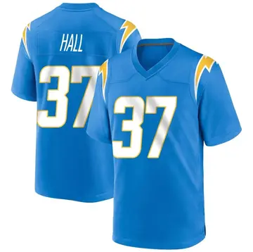 Nike Kemon Hall Youth Game Los Angeles Chargers Blue Powder Alternate Jersey