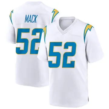 Nike Khalil Mack Men's Game Los Angeles Chargers White Jersey
