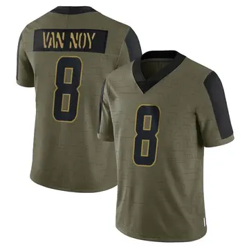 Nike Kyle Van Noy Men's Limited Los Angeles Chargers Olive 2021 Salute To Service Jersey