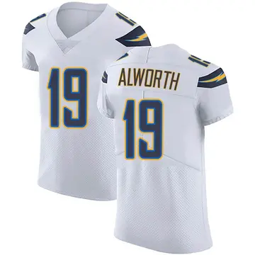 Nike Lance Alworth Men's Elite Los Angeles Chargers White Vapor Untouchable Jersey