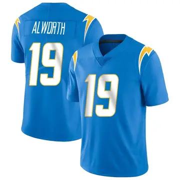 Nike Lance Alworth Men's Limited Los Angeles Chargers Blue Powder Vapor Untouchable Alternate Jersey