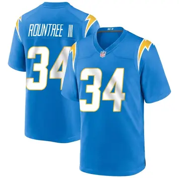 Nike Larry Rountree III Youth Game Los Angeles Chargers Blue Powder Alternate Jersey