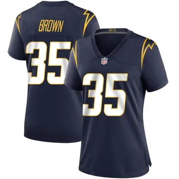 Nike Leddie Brown Women's Game Los Angeles Chargers Navy Team Color Jersey