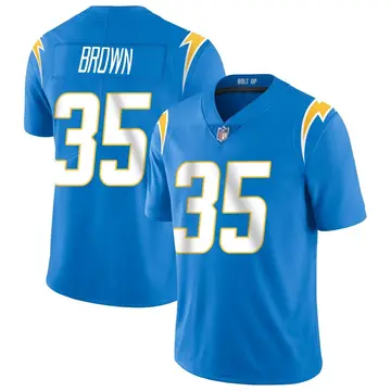 Nike Leddie Brown Youth Limited Los Angeles Chargers Blue Powder Vapor Untouchable Alternate Jersey