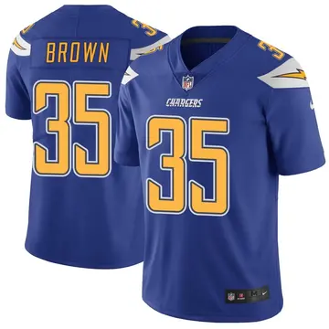 Nike Leddie Brown Youth Limited Los Angeles Chargers Royal Color Rush Vapor Untouchable Jersey