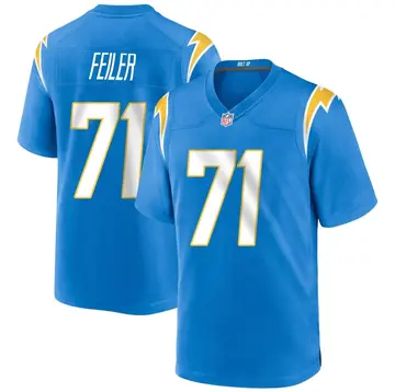Nike Matt Feiler Men's Game Los Angeles Chargers Blue Powder Alternate Jersey