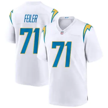 Nike Matt Feiler Men's Game Los Angeles Chargers White Jersey