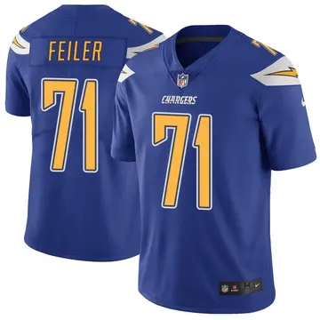 Nike Matt Feiler Men's Limited Los Angeles Chargers Royal Color Rush Vapor Untouchable Jersey