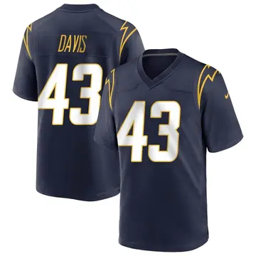 Nike Michael Davis Men's Game Los Angeles Chargers Navy Team Color Jersey