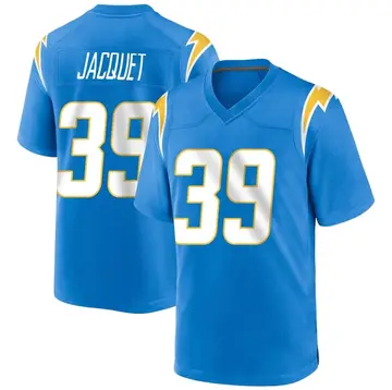 Nike Michael Jacquet Men's Game Los Angeles Chargers Blue Powder Alternate Jersey