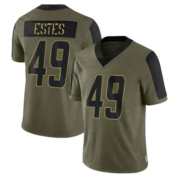 Nike Mike Estes Youth Limited Los Angeles Chargers Olive 2021 Salute To Service Jersey