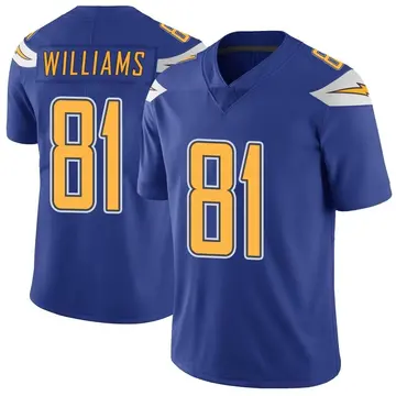 Nike Mike Williams Men's Limited Los Angeles Chargers Royal Color Rush Vapor Untouchable Jersey